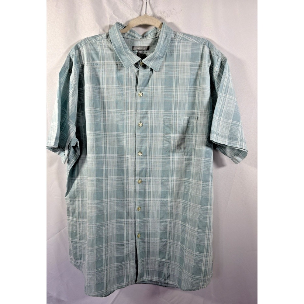 Van Heusen shirt size 2XL plaid short sleeves button up